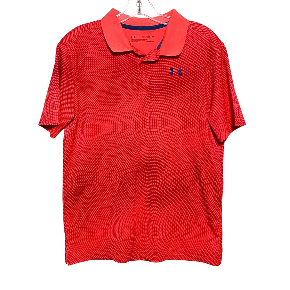 Under Armour Polo Shirt Boys XL Heat Gear Athleisure Golf Preppy Classic Sporty